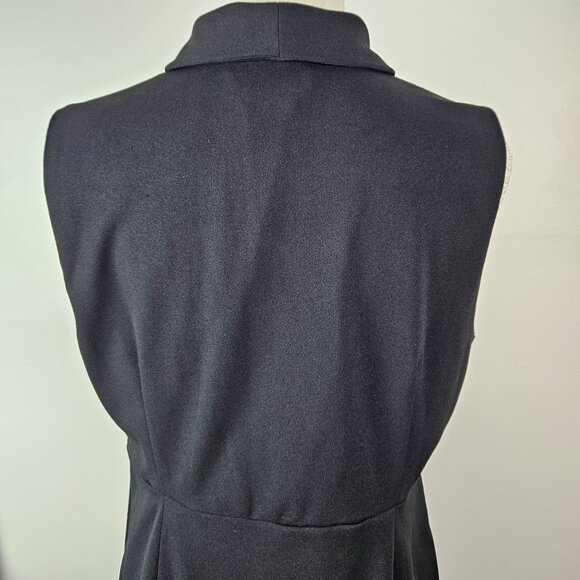 New York & Company Womens Sleeveless Black Button Dress Size Medium Party Work - Picture 5 of 9